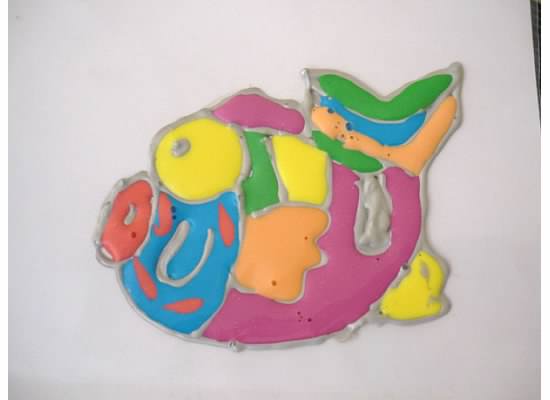 Este es el resultado! Dejamos que se seque bien bien y con cuidado lo despegamos del plástico!